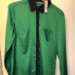 New York & company silky button Down